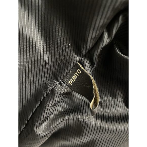 Punto Jacket Fur Collar Black Button Closure Pockets Leather trim 6 S - Picture 9 of 13